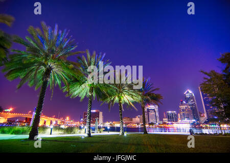 skyline and river coast scenes in Jacksonville Florida Stock Photo