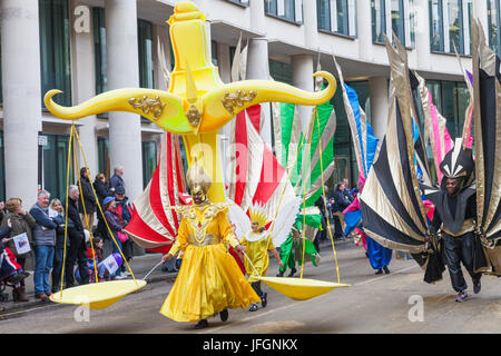 England, London, The Lord Mayor's Show, Parade Participants Stock Photo