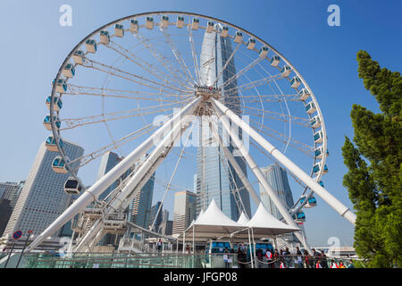 China, Hong Kong, Central, Hong Kong Observation Wheel Stock Photo