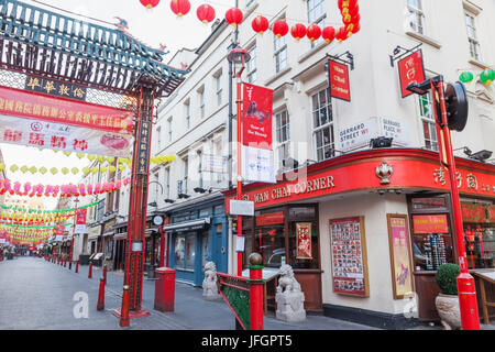 England, London, Soho, Chinatown, Gerrard Street Stock Photo