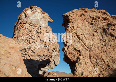 Chile, Monjes de Pakana, rock formation Stock Photo