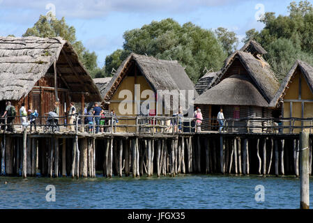 Building on stilts building on stilts museum of Unteruhldingen, Überlinger lake, Lake of Constance, Baden-Wurttemberg, Germany Stock Photo