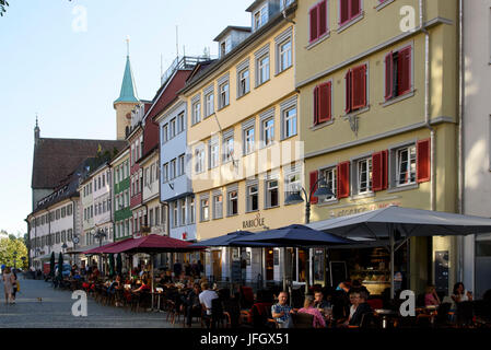 Old Town of Ravensburg, Marienplatz with Protestant church, Baden-Wurttemberg, Germany Stock Photo