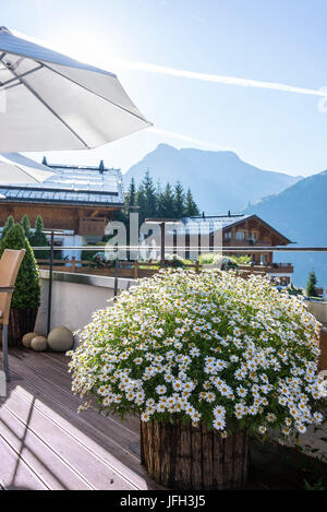 Austria, Vorarlberg, Lech, Oberlech, hotel castle Vital Resort, Stock Photo