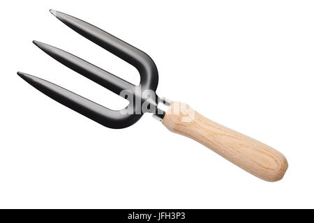 Garden Fork Isolated on White Background Stock Photo