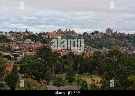 View of the Rova palace and all of Antananarivo, Madagascar Stock Photo