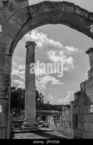 Roman Ruins, Bet She'an, Israel Stock Photo
