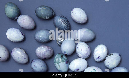 Pastel colored Easter eggs Stock Photo