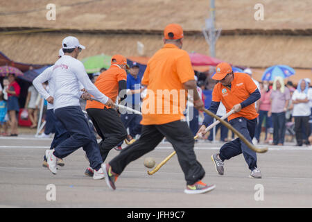 LAOS VIENTIANE LAO HOCKEY TIKHY Stock Photo