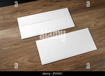 Two blank envelopes Stock Photo