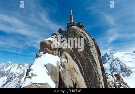 Mountain top station (Aiguille du Midi, France). Stock Photo