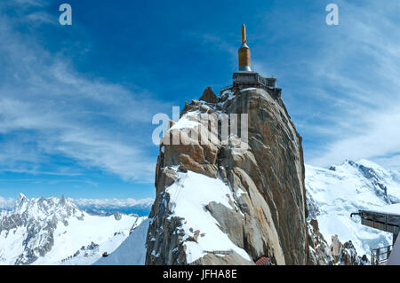 Mountain top station (Aiguille du Midi, France). Stock Photo