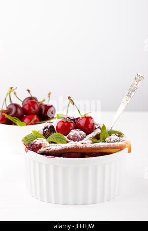 French clafoutis with cherry Stock Photo