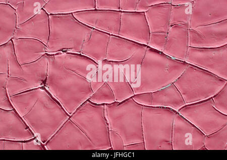 Texture of old paint on metal crimson color, background big size, abstraction Stock Photo