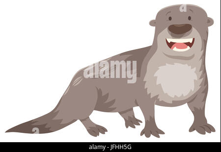 Otter cartoon Stock Vector Art & Illustration, Vector Image: 104655703 ...