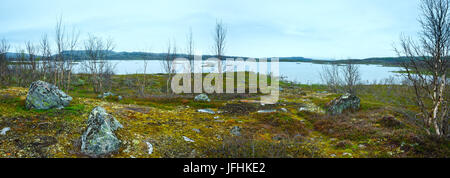 Tornetrask lake summer view ( Lapland, Sweden) Stock Photo