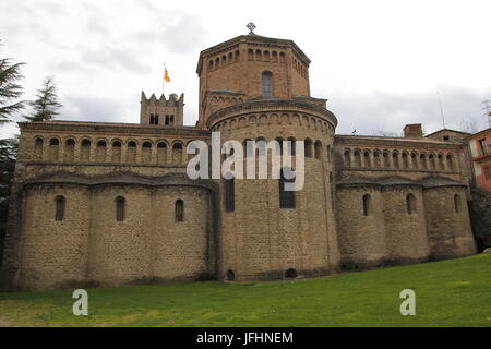 Monastery of Santa Maria de Ripoll, Catalonia, Spain Stock Photo