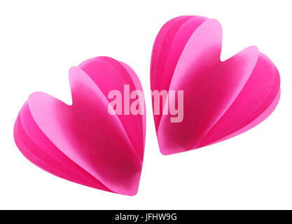 Heart-shaped Sticky Notepad on White Background Stock Photo
