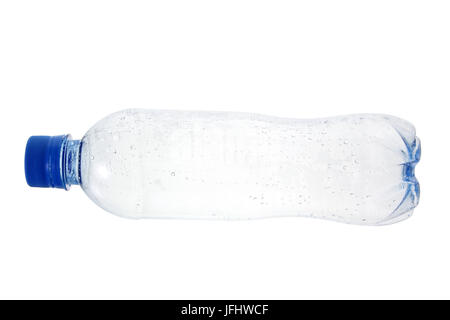Empty Plastic Bottle on White Background Stock Photo