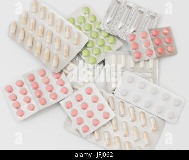 Medications and drug as Cut on white background Stock Photo