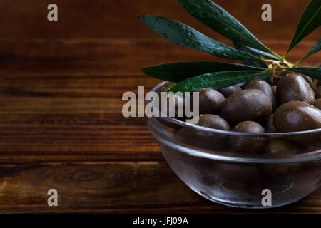 purple marinated olives Stock Photo