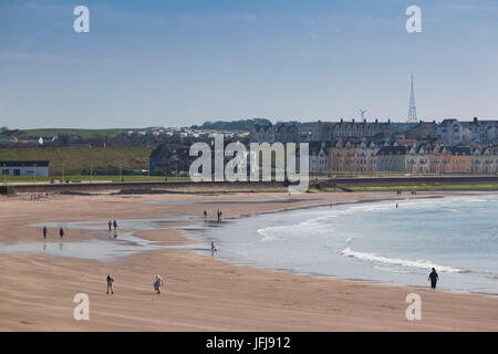 UK, Northern Ireland, County Antrim, Portrush, harborfront Stock Photo