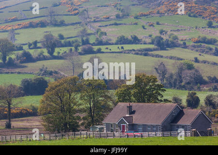 UK, Northern Ireland, County Down, Castlewellan, view of the Mourne Mountains, springtime Stock Photo