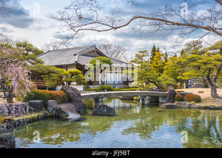 Japan, Himeji City, Kouko En-Garden, Himeji Castle Garden Stock Photo