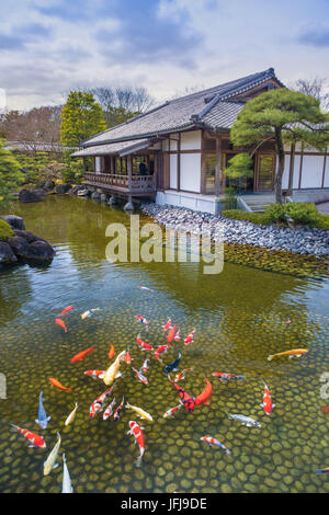 Japan, Himeji City, Kouko En-Garden, Himeji Castle Garden Stock Photo