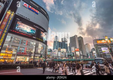 Japan, Tokyo City, Shinjuku district, Kabukicho, Shinjuku west side skyline Stock Photo