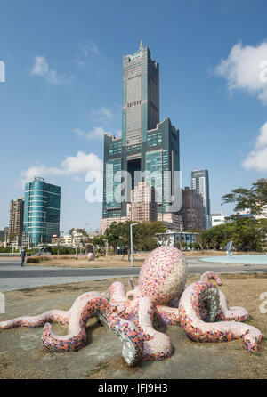 Taiwan, Kaohsiung City, Tuntex Sky Tower, Stock Photo