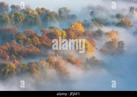 On the banks of the river Adda, Airuno, province of Lecco, Italy, Stock Photo