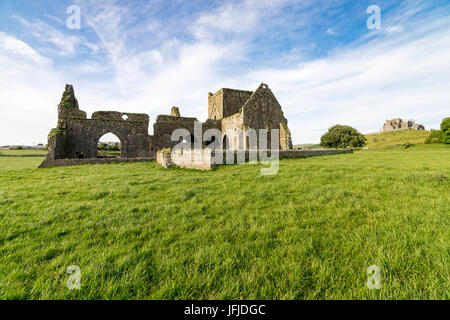 Hore Abbey and Rock of Cashel on the background, Cashel, Co, Tipperary, Munster, Ireland, Europe, Stock Photo