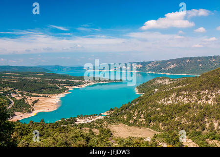 France, Alpes de Haute Provence, Parc Naturel Regional du Verdon (Natural Regional Park of Verdon), Sainte Croix Lake Stock Photo