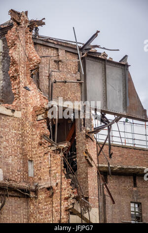 Demolition in progress Stock Photo