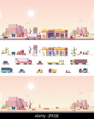 Vector isometric low poly desert airport terminal building and control ...