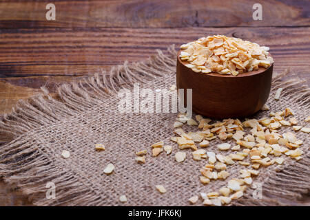 Dry garlic flakes Stock Photo