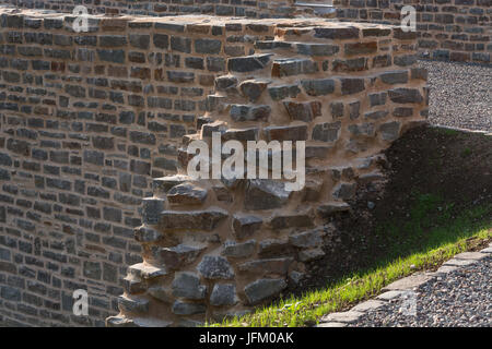 Old stone wall with old patterns on Castle Hardenberg Stock Photo