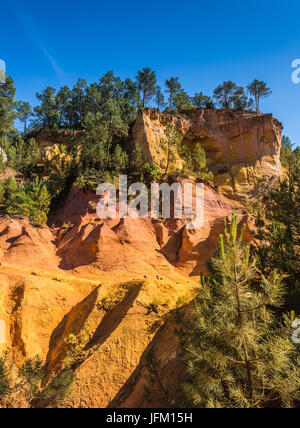 Multi-colored outcrops - from yellow to red-orange Stock Photo