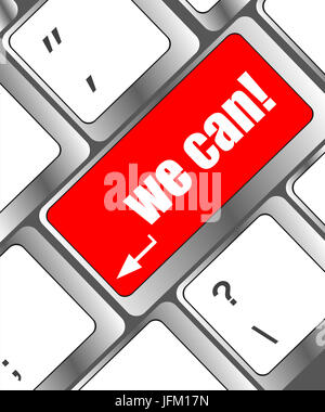 we can button on computer keyboard key Stock Photo