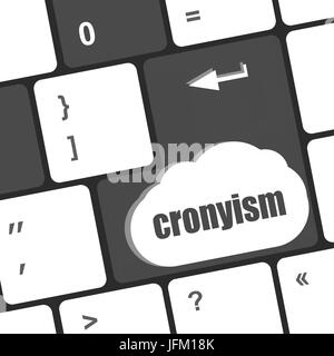 cronyism on computer laptop keyboard key button Stock Photo