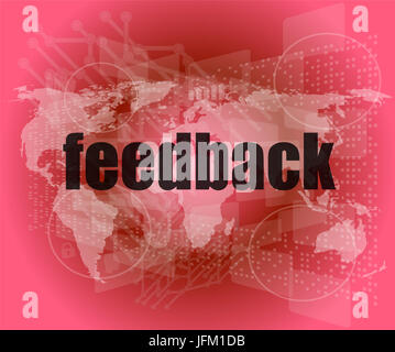 Information technology IT concept: words Feedback on screen Stock Photo