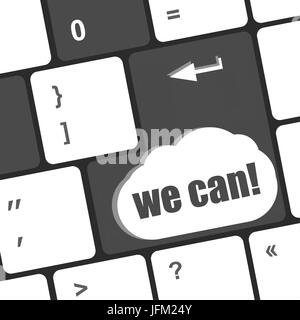 we can button on computer keyboard key Stock Photo