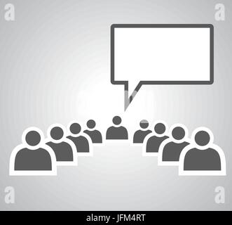 Motivation Lecture on white background Stock Vector