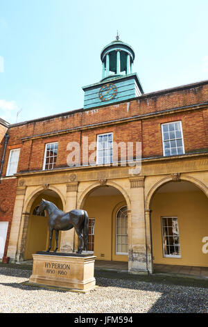 Statue Of Hyperion Outside The Jockey Club Rooms, High Street, Newmarket, Suffolk, UK Stock Photo