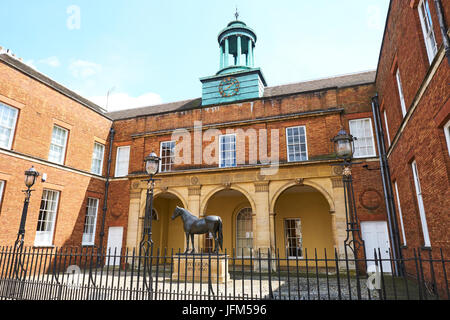 Statue Of Hyperion Outside The Jockey Club Rooms, High Street, Newmarket, Suffolk, UK Stock Photo