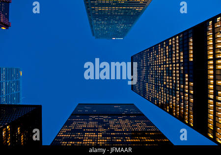 Toronto, Canada, North America, Office towers in the downtown financial district, Stock Photo