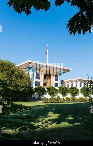 Muscat, Sultanate of Oman, Middle East, The Sultan's Al Alam Palace, Stock Photo