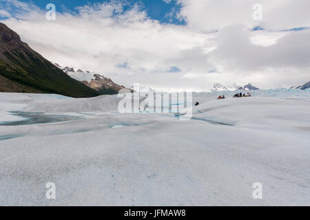 Argentina, Patagonia, El Calafate, Los Glaciares National Park, Walk on the glacier Perito Moreno Stock Photo