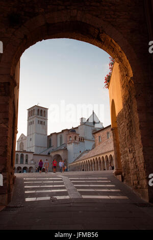 Europe, Italy, Umbria, Perugia district, Assisi Lower Basilica of Saint Francis of Assisi Stock Photo